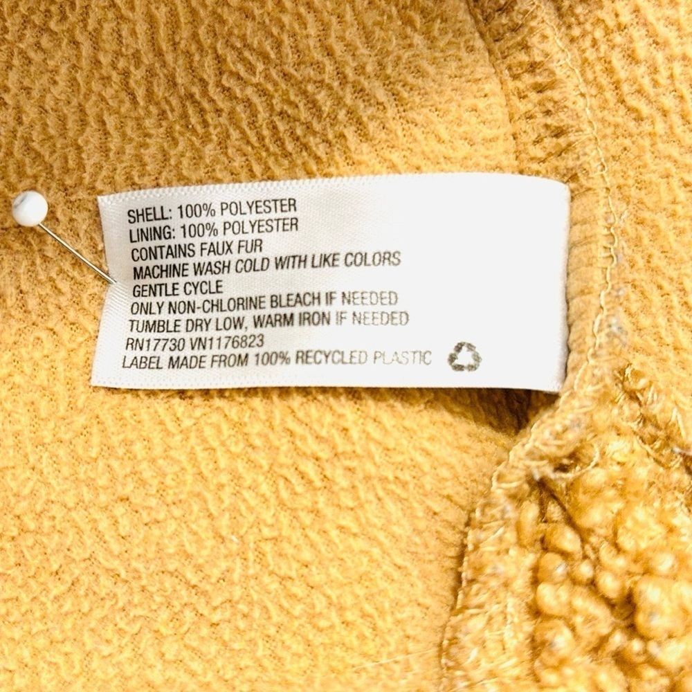 Joy Lab Sherpa Style Pullover, Size S, Gold - Picture 4 of 9